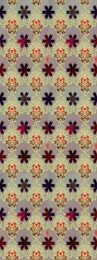 Raster illüstrasyonu. Tropik çiçek desenleri. Tarafsız ve gri renkte çiçekler.