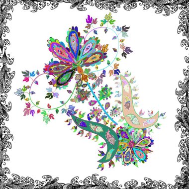 Renkli, pürüzsüz desen. Çiçek arkaplan. Çiçek duvar kâğıdı. Hoş renklerde sevimli tekstil şeklinde vektör çizimi. VECTOR. kaka.