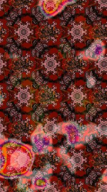 Raster. Renkli Bahar Teması eskiz kalıbı. Düz Çiçek Elementleri Tasarımı.