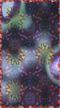 Raster illüstrasyonu. Gri renkli gri papatya deseni. Gri renklerde.