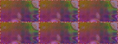 Renkli Bahar Temalı Kusursuz Arkaplan. Düz Çiçek Elementleri Tasarımı. Raster..