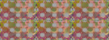 Çiçeksiz desenli arka plan. Gri ve kahverengi renkli çiçekler. Tişört baskısı için çiçek boyama rasteriName.