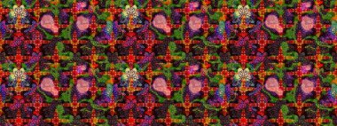 Kahverengi renkli çiçekler. Sevimli çiçek raster deseni. Düz Çiçek Elementleri Tasarımı. Renkli Bahar Teması çizim şablonu.