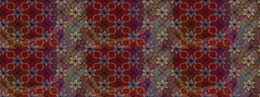 Çiçek desenli eskiz, darbeler, sıçramalar, yaz çiçekleri. Kahverengi renkli çiçekler. Raster illüstrasyonu.