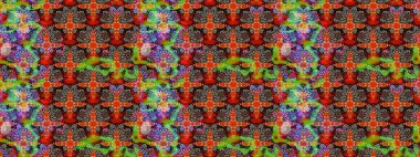 Vadinin renkleri. Çiçeksel çizim kalıbının çizimi.