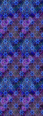 Renkli Yaz Temalı eskiz kalıbı. Raster Illustrasyon 'daki Çiçek Deseni' nin son moda çizimi. Düz Çiçek Elementleri Tasarımı. Güzel kumaş deseni.