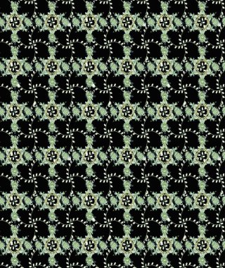 Hediye ambalaj kağıdı, tebrik kartları, posterler ve pankart tasarımı. Siyah renkli çiçekler. Raster düz çiçek çizim deseni.