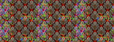 Raster. Tomurcukları çiçek olan sevimli bir çiçek deseni. Eski usul. Kumaş, tekstil, duvar kağıdı baskısı için. Eskiz geçmişi. Raster illüstrasyonu.