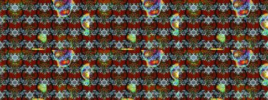 Renklerle. Raster illüstrasyonu. 3D çiçekler, çizim.