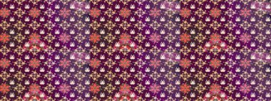 Elle boyanmış suluboya resim çizimleri, çiçekler ve bitkiler. Mor renkte çiçekler.