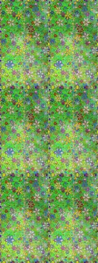 Raster illüstrasyonu. Yeşil ve nötr renklerde çiçeksiz. Şatafatlı bahar bahçesi dokusu. Çiçek deseni. Yeşil ve nötr renkte çiçekler.