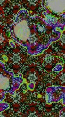 Raster illüstrasyonu. Çiçekli, yapraklı, çiçek desenli eskiz. El çizimi.