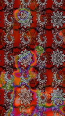 Renkli çiçekler. Düz Çiçek Elementleri Tasarımı. Renkli Yaz Temalı eskiz kalıbı. Sevimli çiçek raster deseni.