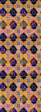 Renkli Bahar Teması eskiz kalıbı. Düz Çiçek Elementleri Tasarımı. Eskiz klasiği. Raster Şirin kumaş deseni.