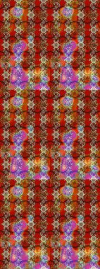 Soyut etnik raster çizim kalıbı. Çiçekler. Vadinin renkleri.