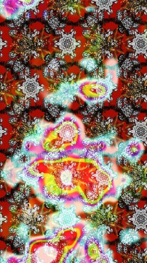 Soyut etnik raster çizim kalıbı. Arkaplan dokusu, duvar kağıdı, gri ve nötr renklerde çiçek teması. Kabile sanatı boho baskısı, klasik çiçek arkaplanı.