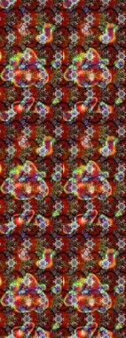 Raster illüstrasyonu. Renklerle. Raster illüstrasyonundaki çiçek desenli çizim. Güzel kumaş deseni.