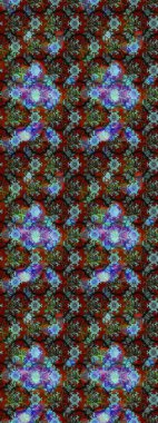 Çiçek duvar kâğıdı. Şirin tekstil tarzında kahverengi ve mavi renkte. Raster illüstrasyonu. Çiçek arkaplan. Renkli çizim deseni.