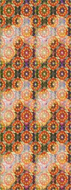 Kusursuz klasik altın desen. Turuncu renklerde altın desenli, altın elementli. Raster geleneksel oryantasyon süsü.