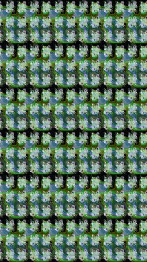 Çiçekli yeşil renkte bir çiçek deseni çiz. Suluboya tarzında yeşil renkte çiçekler.