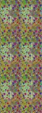 Sevimli çiçek raster deseni. Renkli Yaz Temalı Kusursuz Arkaplan. Yeşil ve nötr renklerde çiçekler. Düz Çiçek Elementleri Tasarımı.