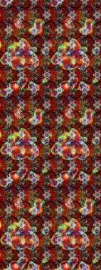 Raster illüstrasyonu. Renklerle. Raster illüstrasyonundaki çiçek desenli çizim. Güzel kumaş deseni.