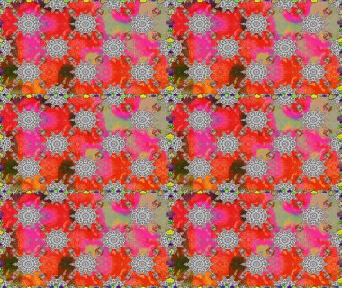 Renkli Bahar Tema dikişsiz desen Arka Plan. Düz Çiçek Elemanları Tasarım. Süslü kumaş deseni. Raster illüstrasyon dikişsiz Çiçek Desen.