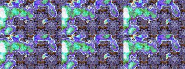 El çizimi. Güzel kumaş deseni. Raster illüstrasyonu. Çiçekler, dallar, otlar ve çiçekler.