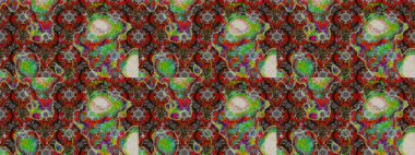 Renkli Yaz Temalı eskiz kalıbı. Kahverengi renkli çiçekler. Düz Çiçek Elementleri Tasarımı. Raster illüstrasyonunda çiçek deseni çizimi.