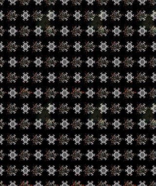 Siyah renkli çiçekler. Hediye ambalaj kağıdı, tebrik kartları, posterler ve pankart tasarımı. Raster düz çiçek çizim deseni.