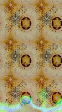 Düz Çiçek Elementleri Tasarımı. Renkli Bahar Teması eskiz kalıbı. Süslü kumaş deseni. Raster illüstrasyonunda çiçek deseni çizimi.