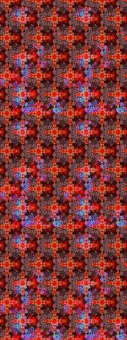 Çiçek tasarımı için inanılmaz bir kolaj cenneti tarzı. Çiçekli zambakların eskiz geçmişi. Parlak çiçekli kolaj çiçekleri kırmızı ve kahverengi.