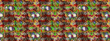 Suluboya çiçekli çiçek deseni. Asyalı tekstil renkleri. Raster illüstrasyonu.