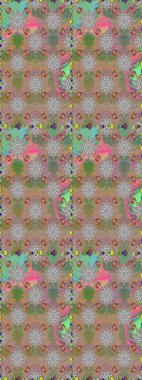 Düz Çiçek Elementleri Tasarımı. Raster kusursuz. Güzel kumaş deseni. Renkli Bahar Temalı Kusursuz Arkaplan. Çiçek deseni.