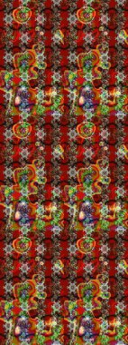 Raster Güzel kumaş deseni. Raster suluboya deseni, narin çiçekler, kahverengi ve kırmızı çiçekler, tebrik kartı şablonu..