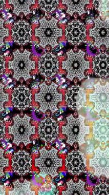 Renkli unsurlarla hareketli arka plan görüntüleri. Çiçekler. Eski model. Bayrak tarzı. Video kaydı. Şablon. Döngü. Kusursuz.. 