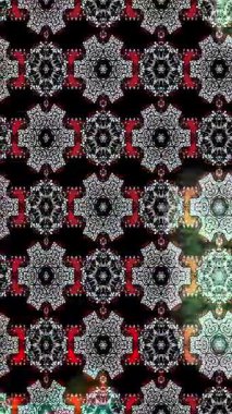 Renkli unsurlarla hareketli arka plan görüntüleri. Çiçekler. Eski model. Bayrak tarzı. Video kaydı. Şablon. Döngü. Kusursuz.. 