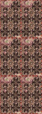 Kusursuz altın desen. Kahverengi renklerde altın desenler ve altın elementler. Raster doğulu süsü.