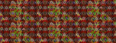 Raster illüstrasyonu. Soyut çiçek çizim kalıbı arka planı. Kahverengi renklerde. Küçük çiçekteki sevimli çiçek deseni. Raster deseni.