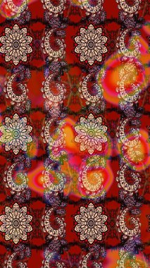 Çiçekler suluboya tarzında kırmızı ve kahverengi renklerde. Kırmızı ve kahverengi renkte çiçekler olan çiçek deseni çiz.