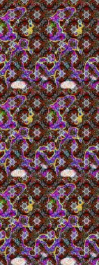 Raster Hip kumaş deseni. Eskiz Vintage Çiçek Deseni.