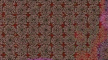 Renkli unsurlarla hareketli arka plan görüntüleri. Çiçekler. Eski model. Bayrak tarzı. Video kaydı. Şablon. Döngü. Kusursuz.. 