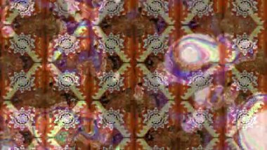 Renkli unsurlarla hareketli arka plan görüntüleri. Çiçekler. Eski model. Bayrak tarzı. Video kaydı. Şablon. Döngü. Kusursuz.. 