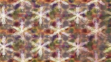 Renkli unsurlarla hareketli arka plan görüntüleri. Çiçekler. Eski model. Bayrak tarzı. Video kaydı. Şablon. Döngü. Kusursuz.. 