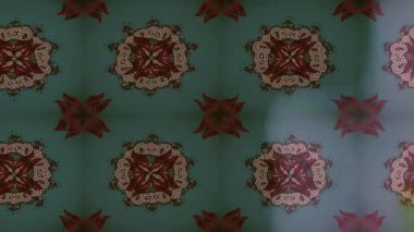 Renkli unsurlarla hareketli arka plan görüntüleri. Çiçekler. Eski model. Bayrak tarzı. Video kaydı. Şablon. Döngü. Kusursuz.. 