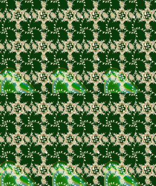 Eski usul. Miles Fleur, süslü püslü bir süs. Tomurcukları papatya çiçekleri olan sevimli bir çiçek deseni. Raster illüstrasyonu. Eskiz geçmişi. Kumaş, tekstil ve duvar kağıdı baskısı için..