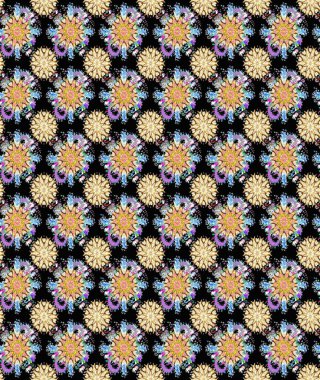 Siyah ve bej renkli çiçekler. Küçük çiçekte sevimli çiçek deseni var..