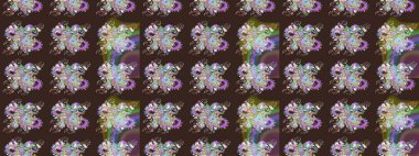 Çiçek. Raster illüstrasyonu. Mor renklerde. Taslak dekoratif arka plan, çiçek mandala.