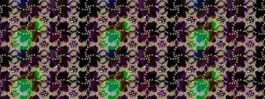 Renkli Bahar Teması eskiz kalıbı. Düz Çiçek Elementleri Tasarımı. Siyah renkli çiçekler. Çiçekli çiçek deseni, suluboya. Raster illüstrasyonu.