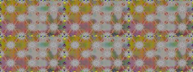 El çizimi Raster çizimi. Duvar kağıdı, web sitesi arka planı, ambalaj kağıdı, davetiye, broşür, afiş veya web sitesi için kusursuz çiçek deseni kullanılabilir. Karalama elementleri.